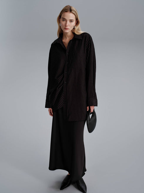 Chemise Rayée Lyra - Noir